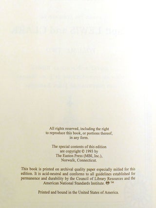 THE JOURNALS AND EXPEDITIONS OF LEWIS AND CLARK Easton Press Signed