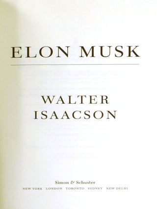 ELON MUSK; Signed