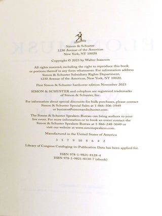 ELON MUSK; Signed