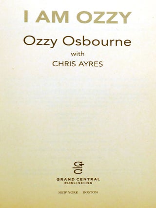 I AM OZZY; Signed