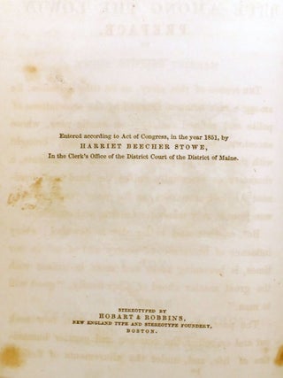 UNCLE TOM'S CABIN; Or, Live Among the Lowly in Two Volumes