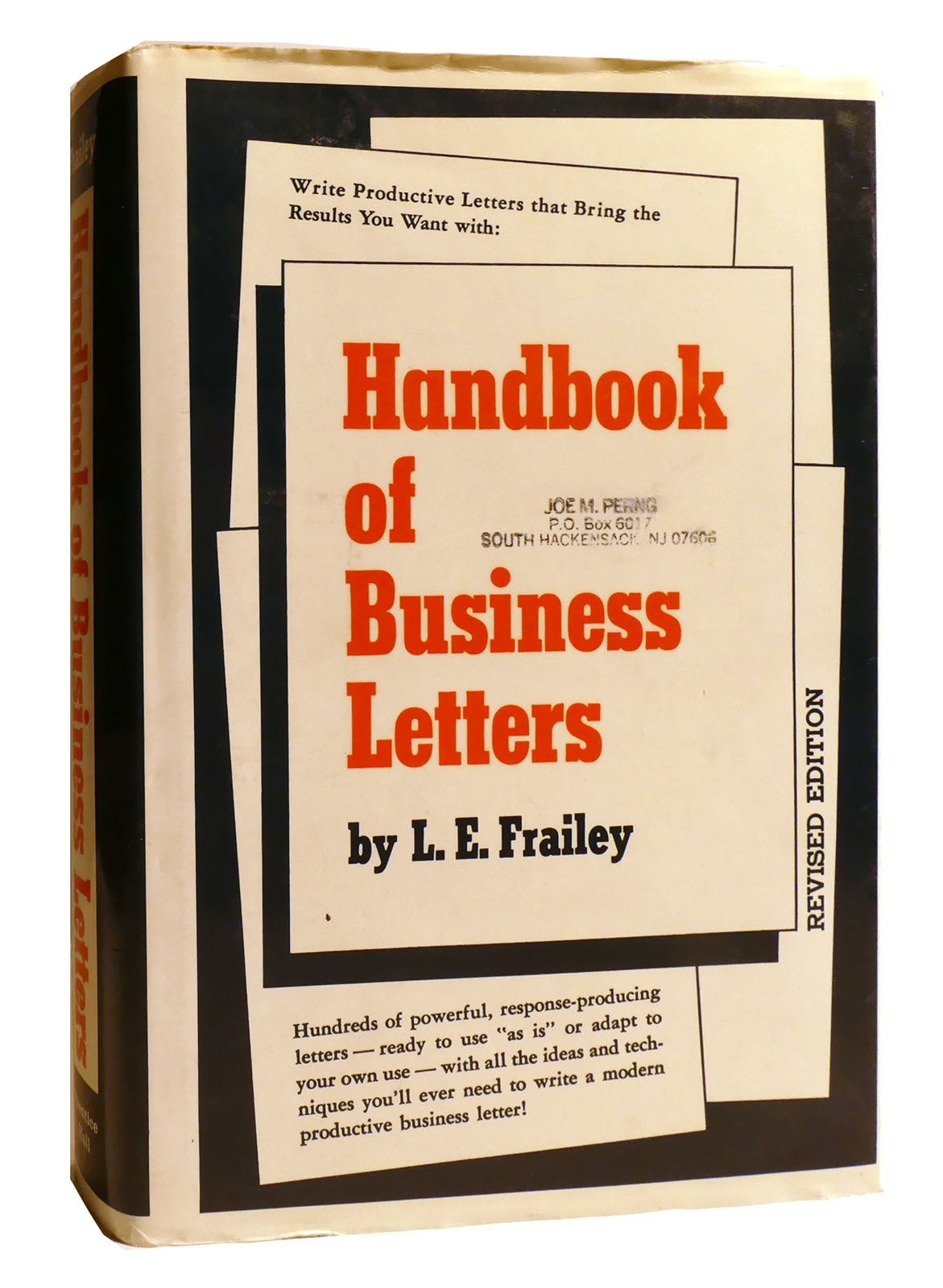 Handbook Letters HANDBOOK OF BUSINESS LETTERS | L. E. Frailey | Revised Edition; Forty ...