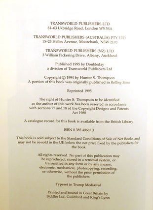 BETTER THAN SEX; Confessions of a Political Junkie Gonzo Papers Vol. 4 Signed