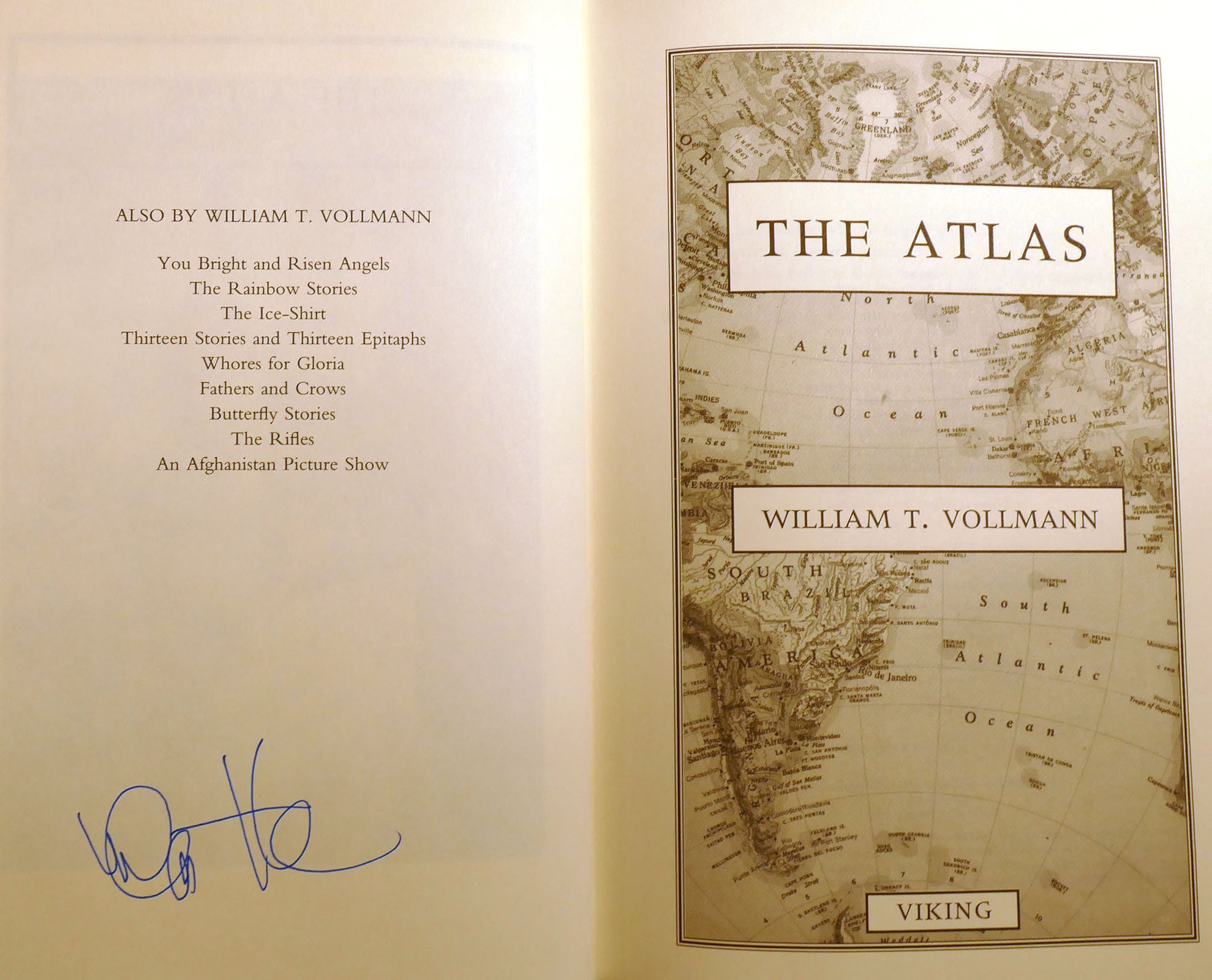 THE ATLAS; Signed | William T. Vollmann | First Edition; First