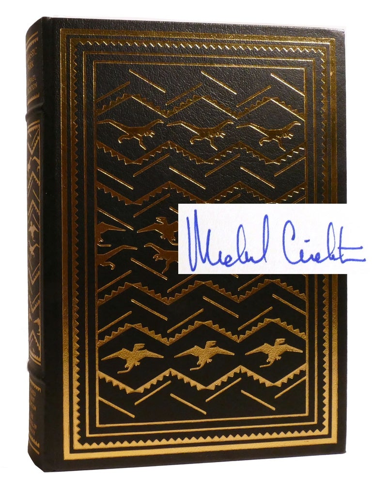 Item #207256 JURASSIC PARK; Franklin Library. Michael Crichton.