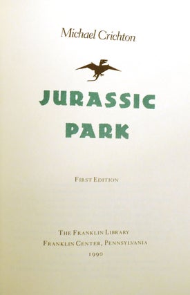 JURASSIC PARK; Franklin Library