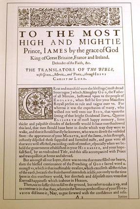 THE 400TH ANNIVERSARY OF THE 1611 KING JAMES BIBLE