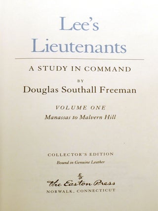 LEE'S LIEUTENANTS; A Study in Command Easton Press