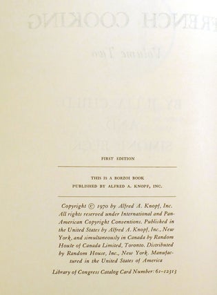 MASTERING THE ART OF FRENCH COOKING; 2 Volume Set