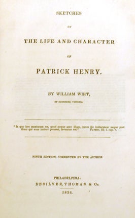 SKETCHES OF THE LIFE AND CHARACTER OF PATRICK HENRY