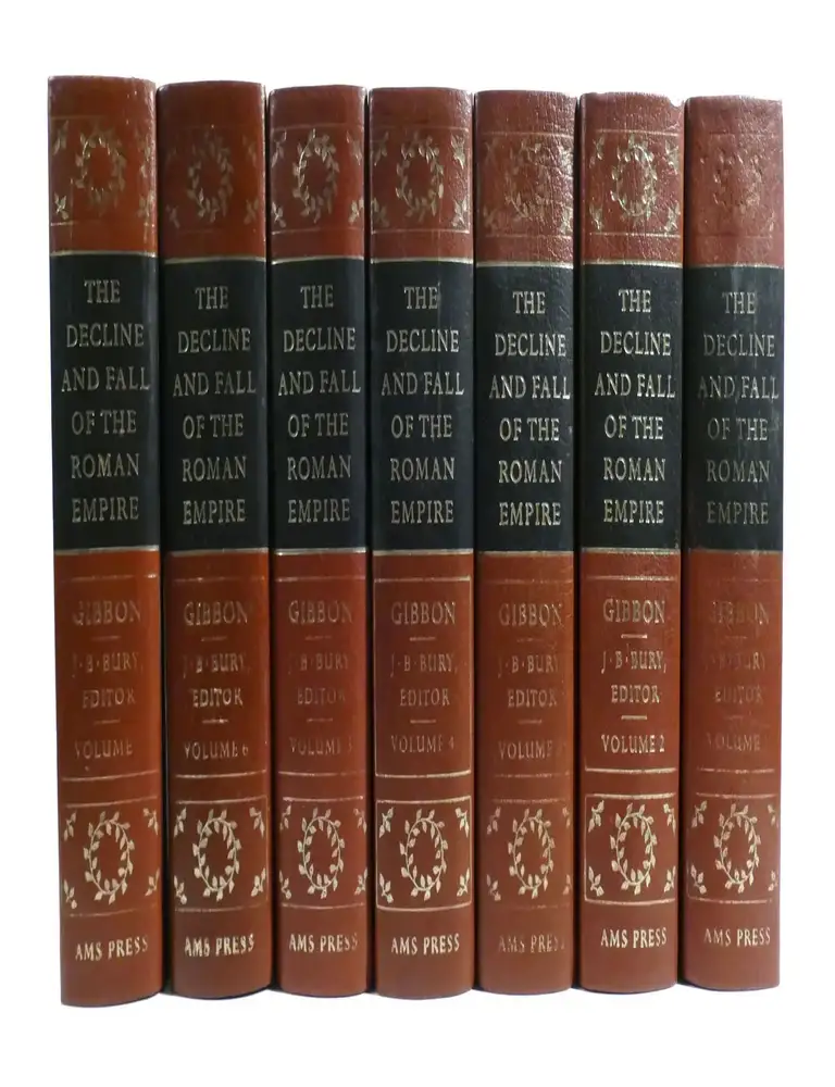Item #209638 THE DECLINE AND FALL OF THE ROMAN EMPIRE 7 VOLUME SET. J. B. Burt Edward Gibbon.