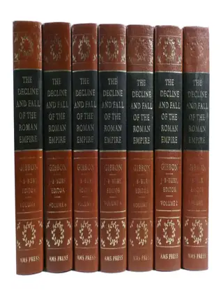 THE DECLINE AND FALL OF THE ROMAN EMPIRE 7 VOLUME SET. J. B. Burt Edward Gibbon.