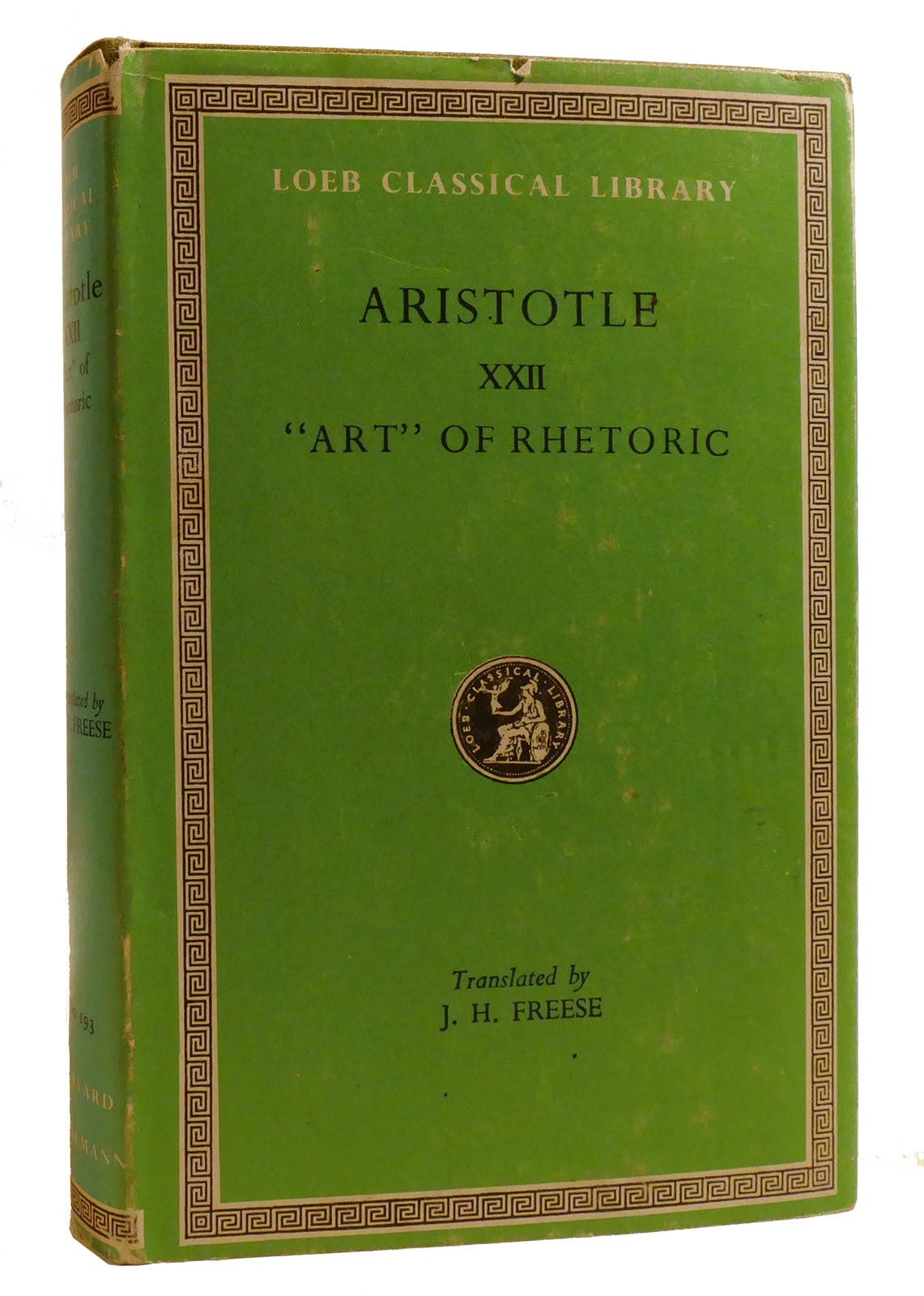 ARISTOTLE XXII Art of Rhetoric | J. H. Freese Aristotle, translation ...