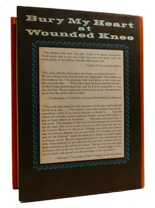 BURY MY HEART AT WOUNDED KNEE; An Indian History of the American West Signed