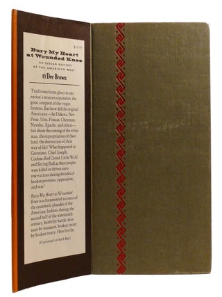 BURY MY HEART AT WOUNDED KNEE; An Indian History of the American West Signed