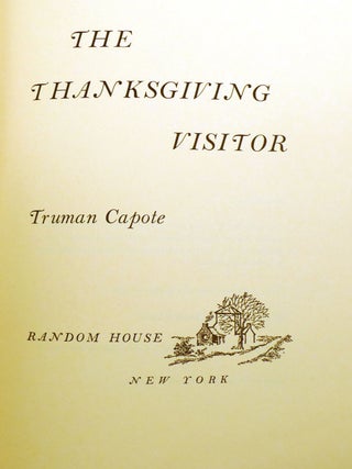 THE THANKSGIVING VISITOR, A CHRISTMAS MEMORY Signed