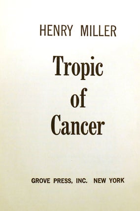 TROPIC OF CANCER