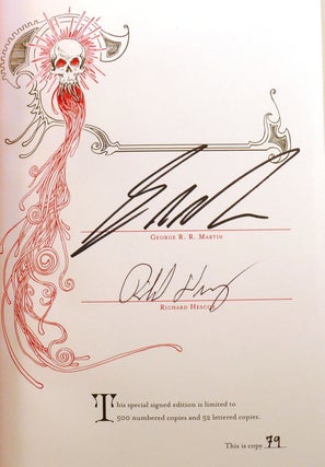 GAME OF THRONES COLLECTION SIGNED MATCHING #! ; A Game of Thrones, a Clash of Kings, a Dance with Dragons, Fire & Blood, a Knight of the Seven Kingdoms