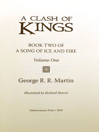 GAME OF THRONES COLLECTION SIGNED MATCHING #! ; A Game of Thrones, a Clash of Kings, a Dance with Dragons, Fire & Blood, a Knight of the Seven Kingdoms