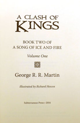 GAME OF THRONES COLLECTION SIGNED MATCHING #! ; A Game of Thrones, a Clash of Kings, a Dance with Dragons, Fire & Blood, a Knight of the Seven Kingdoms