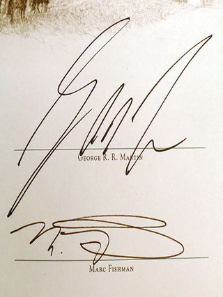 GAME OF THRONES COLLECTION SIGNED MATCHING #! ; A Game of Thrones, a Clash of Kings, a Dance with Dragons, Fire & Blood, a Knight of the Seven Kingdoms