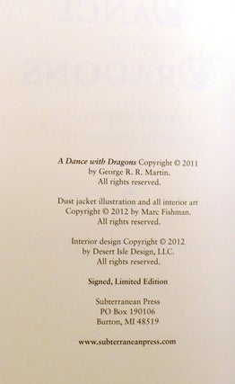 GAME OF THRONES COLLECTION SIGNED MATCHING #! ; A Game of Thrones, a Clash of Kings, a Dance with Dragons, Fire & Blood, a Knight of the Seven Kingdoms