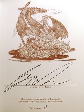GAME OF THRONES COLLECTION SIGNED MATCHING #! ; A Game of Thrones, a Clash of Kings, a Dance with Dragons, Fire & Blood, a Knight of the Seven Kingdoms
