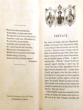 THE LIVES OF DR. JOHN DONNE, SIR HENRY WOTTON, MR. RICHARD HOOKER, MR. GEORGE HERBERT, AND DR. ROBERT SANDERSON; To Which Are Added, the Autographs of Those Iminent Men, Now First Collected; an Index, and Illustrated Notes