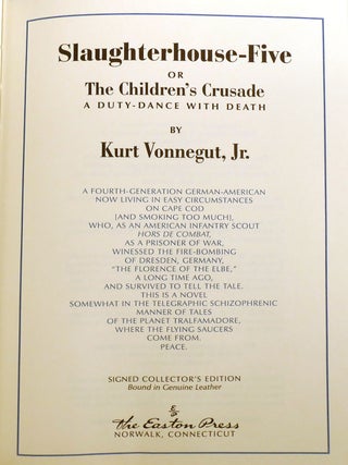 SLAUGHTERHOUSE-FIVE; Easton Press Signed