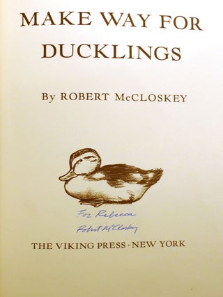 MAKE WAY FOR DUCKLINGS; Signed