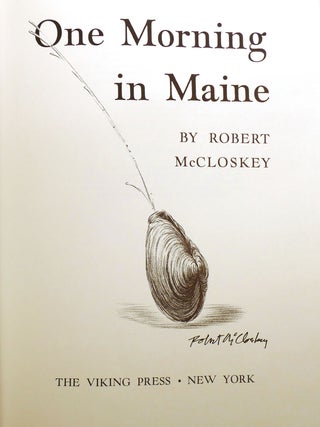 ONE MORNING IN MAINE; Signed