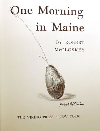 ONE MORNING IN MAINE; Signed