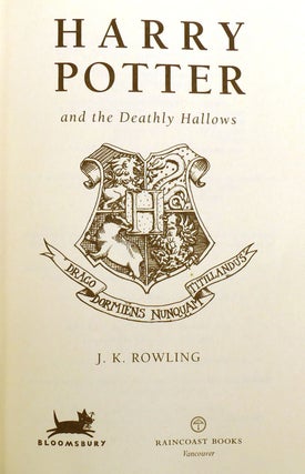 HARRY POTTER AND THE DEATHLY HALLOWS; Signed