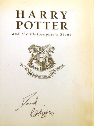 HARRY POTTER AND THE PHILOSOPHER'S STONE; Signed