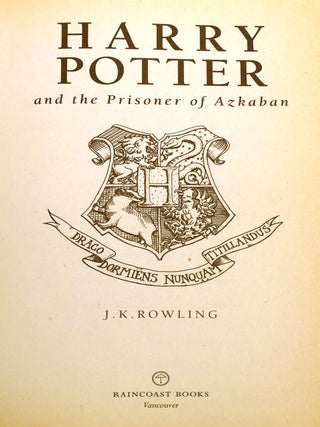 HARRY POTTER AND THE PRISONER OF AZKABAN; Signed