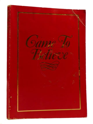 Item #213583 CAME TO BELIEVE. Alcoholics Anonymous World Services