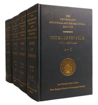 Item #214657 THE NEW ENGLAND HISTORICAL AND GENEALOGICAL REGISTER INDEX OF PERSONS 4 VOLUME SET;...