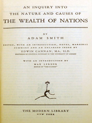 WEALTH OF NATIONS; Modern Library Giant G32