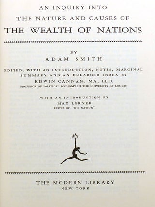 WEALTH OF NATIONS; Modern Library Giant G32