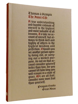 Item #215646 THE INNER LIFE. Thomas A. Kempis