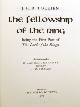 THE FELLOWSHIP OF THE RING, THE TWO TOWERS, THE RETURN OF THE KING; Folio Society