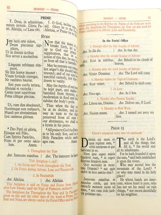 DIURNAL; The Hours of the Day of the Roman Breviary