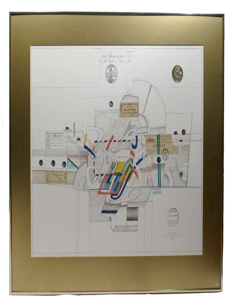 Item #218036 TICKET VIA AIR MAIL. Saul Steinberg.