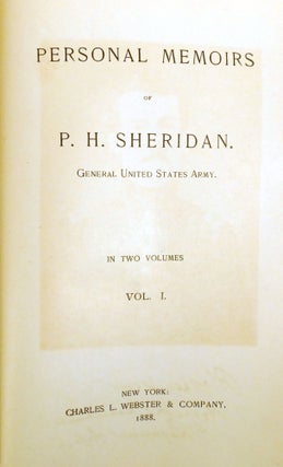 PERSONAL MEMOIRS OF P. H. SHERIDAN; General United States Army