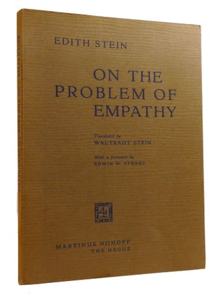 Item #219462 ON THE PROBLEM OF EMPATHY. Edith Stein