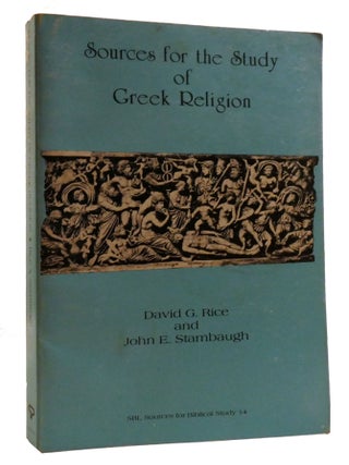SOURCES FOR THE STUDY OF GREEK RELIGION