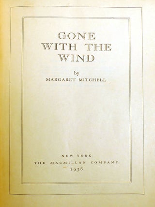 GONE WITH THE WIND; Signed