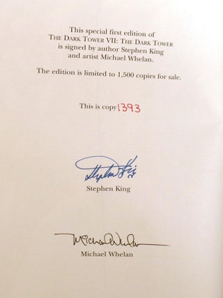 THE DARK TOWER V, VI, VII SET; Signed Wolves of the Calla, Song of Susannah, the Dark Tower