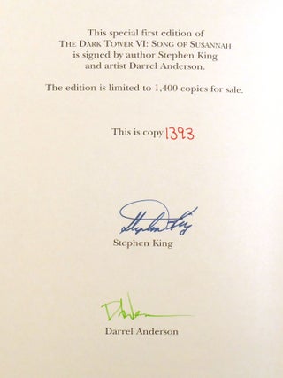 THE DARK TOWER V, VI, VII SET; Signed Wolves of the Calla, Song of Susannah, the Dark Tower