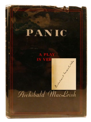 PANIC; A Play in Verse Signed